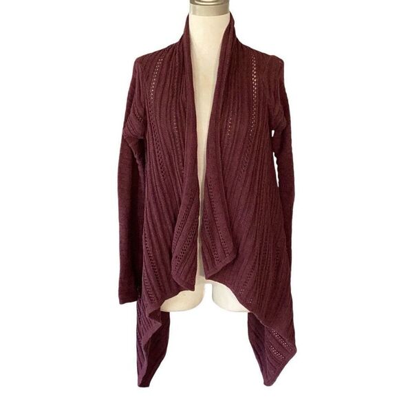 Athleta Wilton Wrap Cardigan Cashmere Blend Sweater Women’s Medium Open Knit - Picture 1 of 10